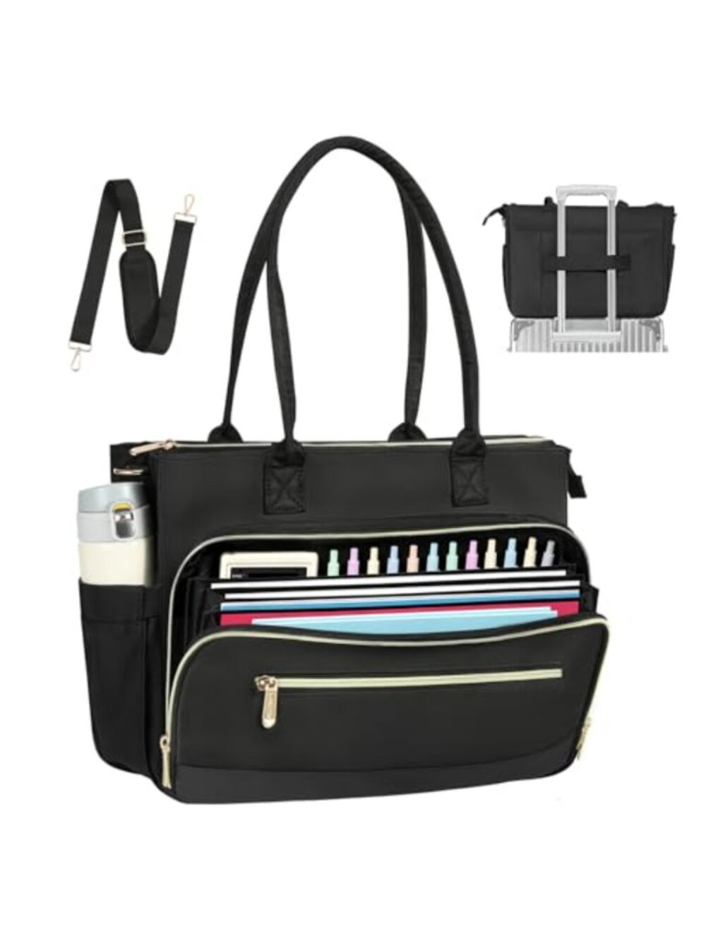 15.6 Inch Laptop Tote Bag Polyester Teacher Nurse Work Satchel
